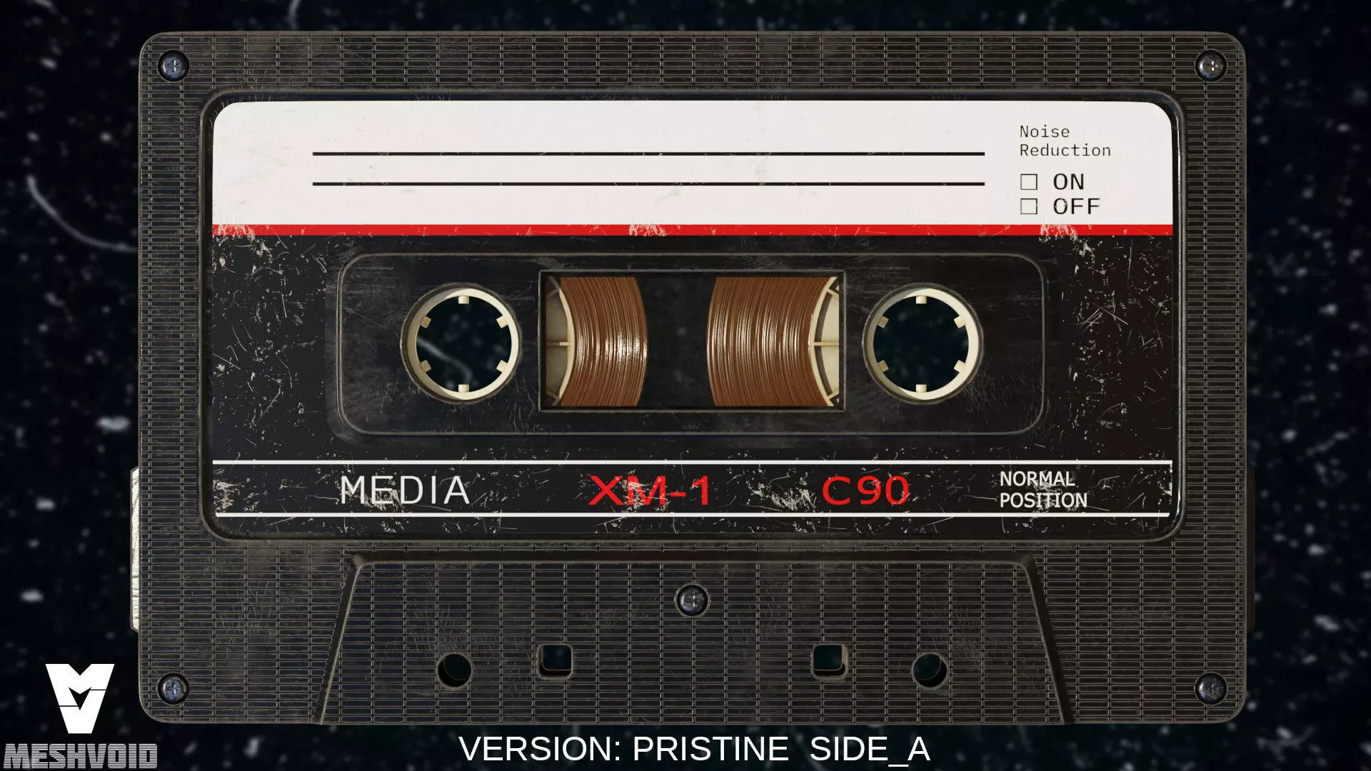 RETRO AUDIOTAPE SUBD AND NONSUBD LOWPOLY WITH 4 TEXTURE SETS Low-poly 3D model_0