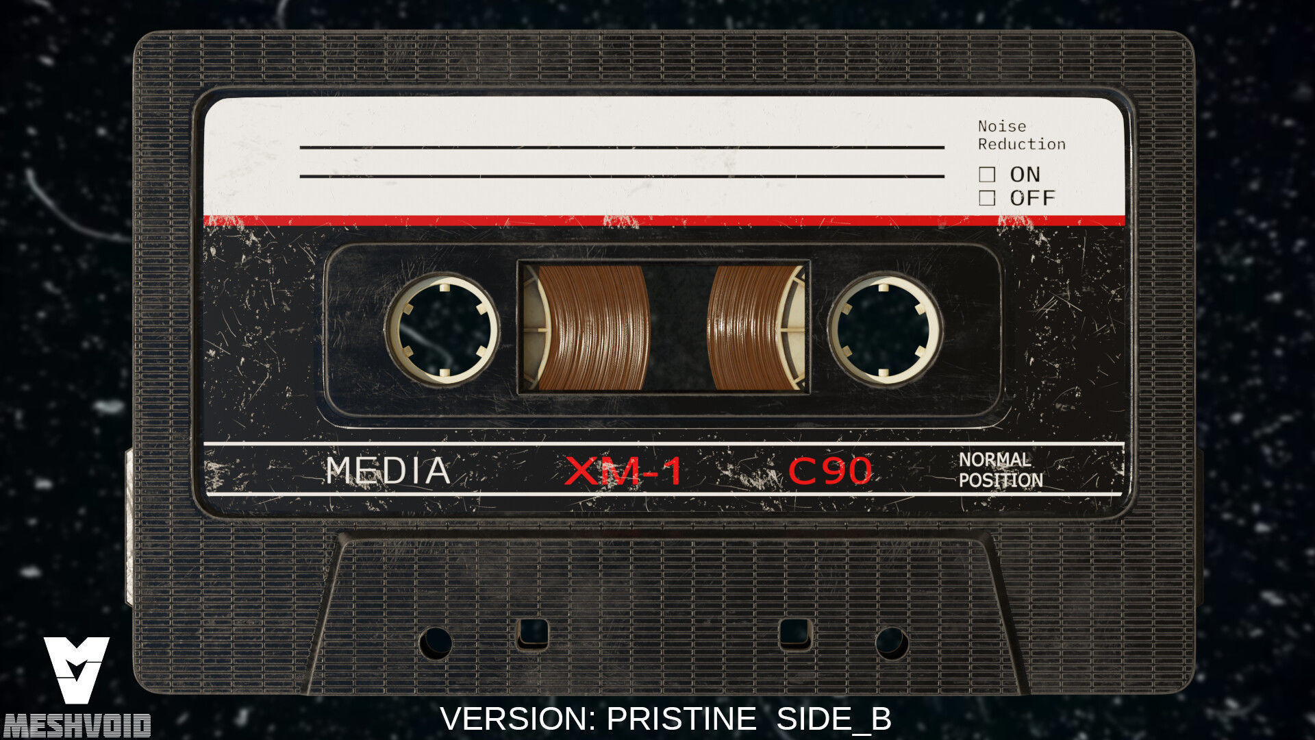 RETRO AUDIOTAPE SUBD AND NONSUBD LOWPOLY WITH 4 TEXTURE SETS Low-poly 3D model_2