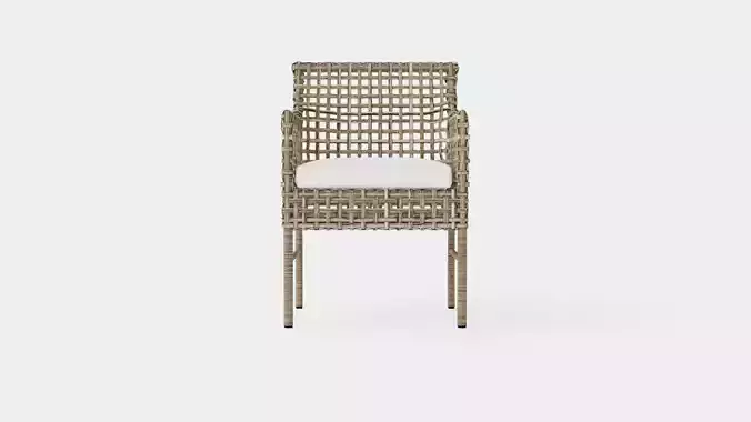 Santa Monica armchair grey Low-poly 3D model
