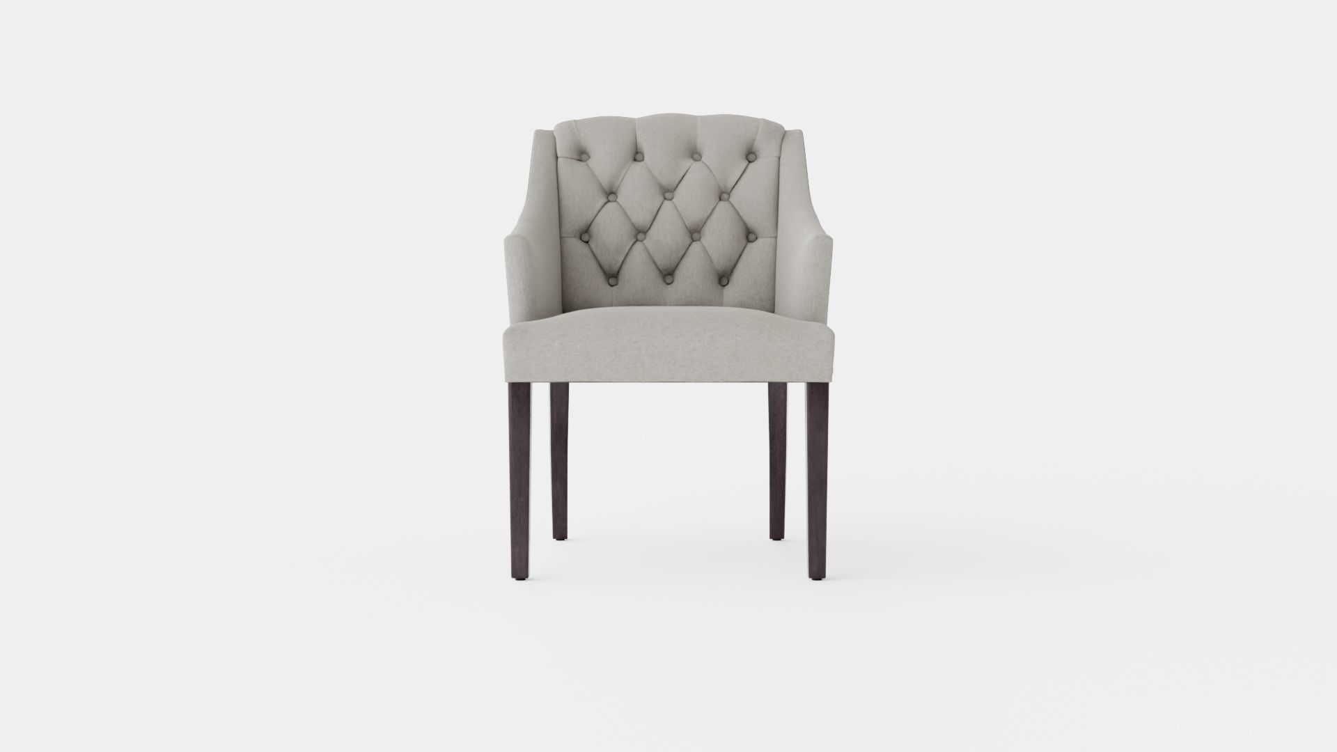 Delano armchair sand Low-poly 3D model_1