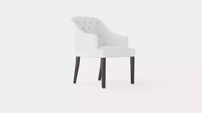 Delano armchair off-white Low-poly 3D model