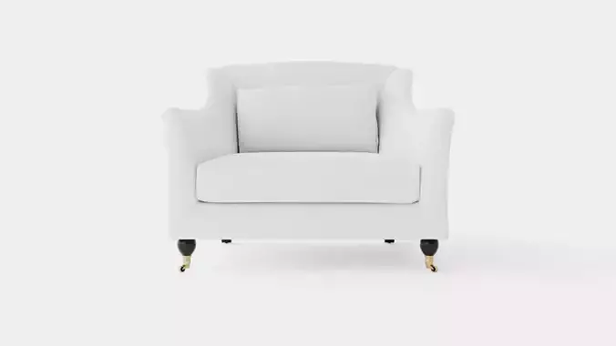 Dorchester armchair off-white Low-poly 3D model
