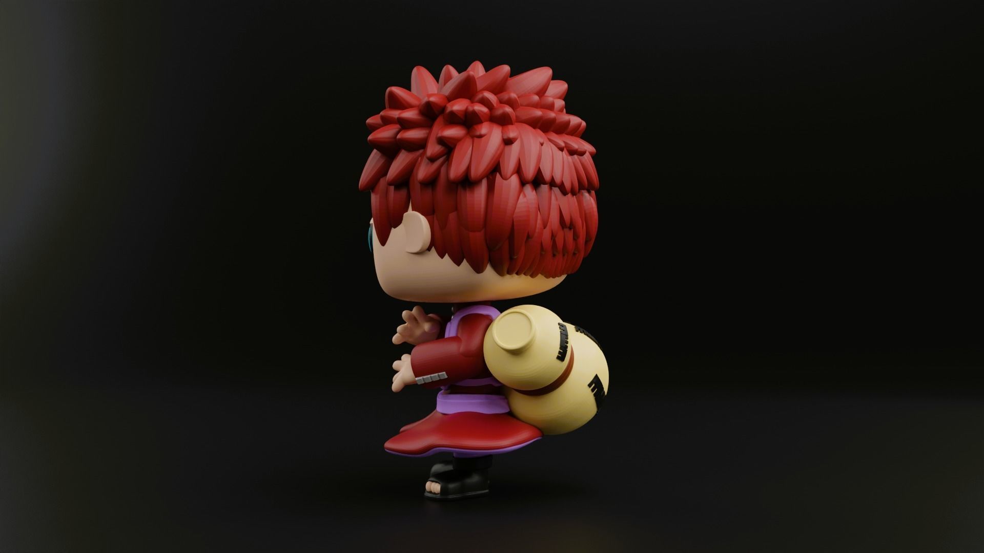 Gaara funko pop from the anime naruto shippuden 3D print model_13
