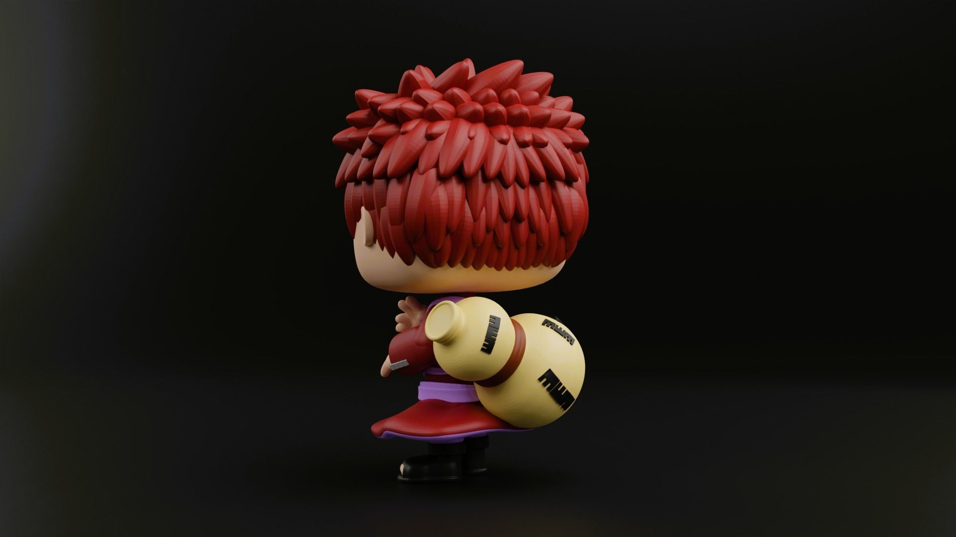 Gaara funko pop from the anime naruto shippuden 3D print model_12