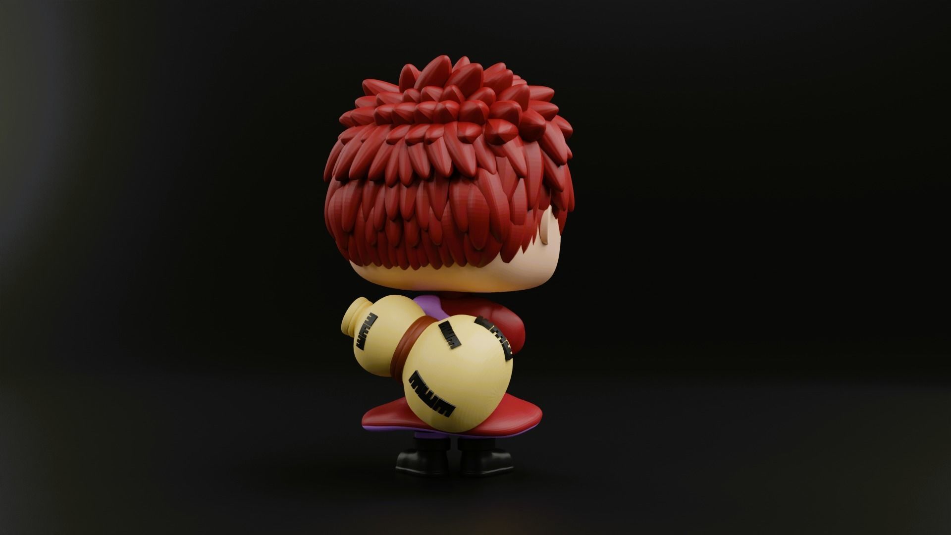 Gaara funko pop from the anime naruto shippuden 3D print model_10