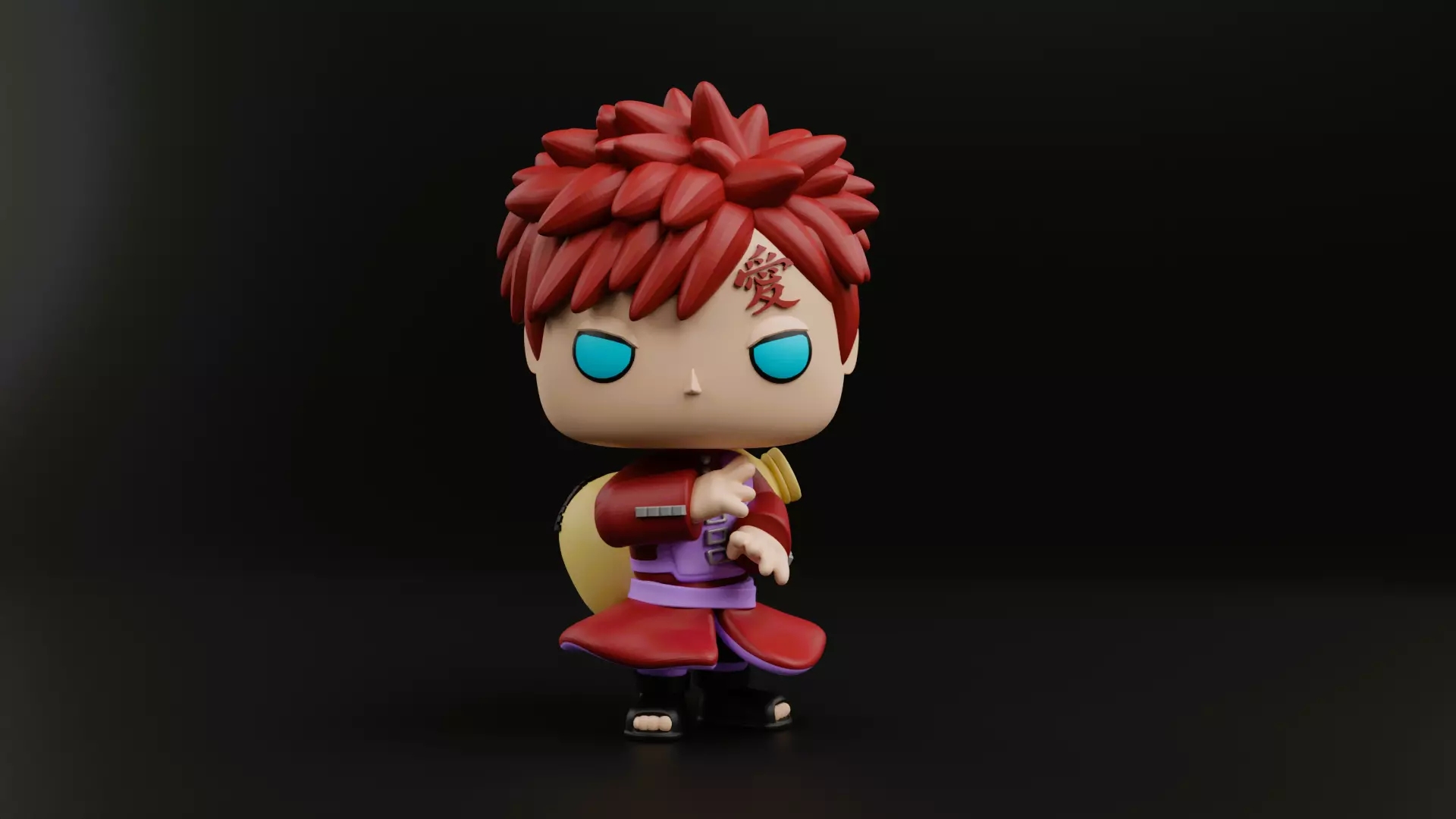 Gaara funko pop from the anime naruto shippuden 3D print model_0