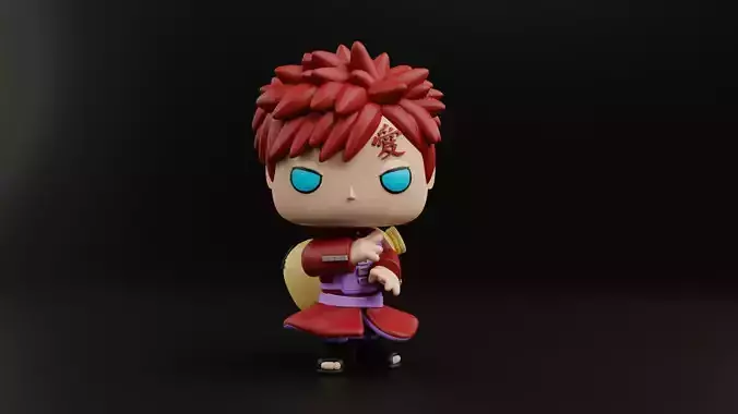 Gaara funko pop from the anime naruto shippuden 3D print model