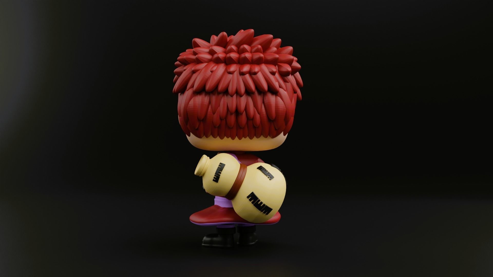 Gaara funko pop from the anime naruto shippuden 3D print model_11