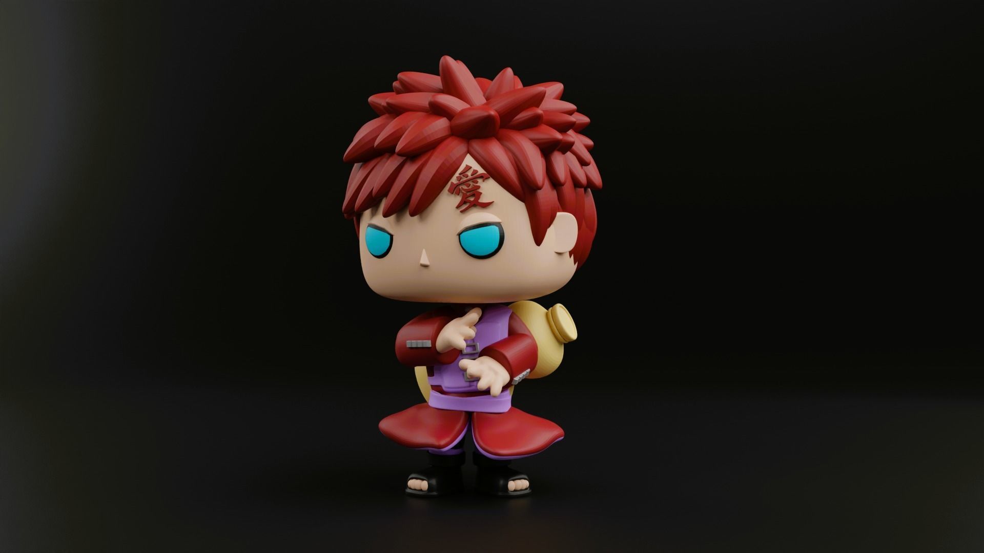 Gaara funko pop from the anime naruto shippuden 3D print model_5