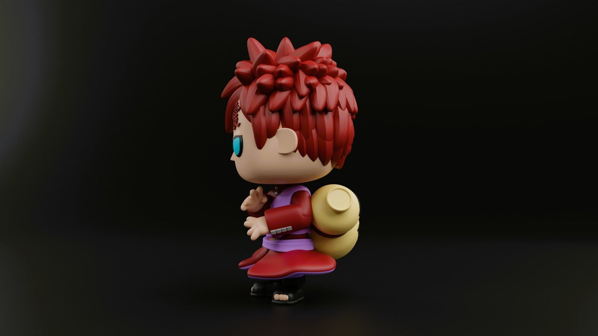 Gaara funko pop from the anime naruto shippuden 3D print model_1