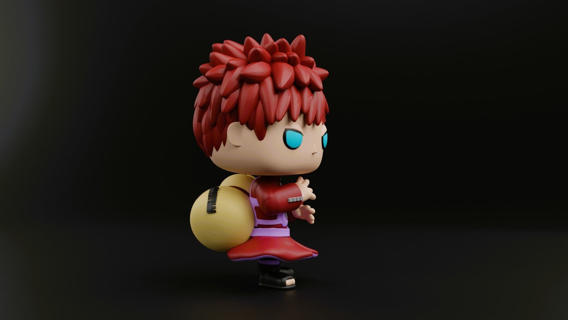 Gaara funko pop from the anime naruto shippuden 3D print model_7