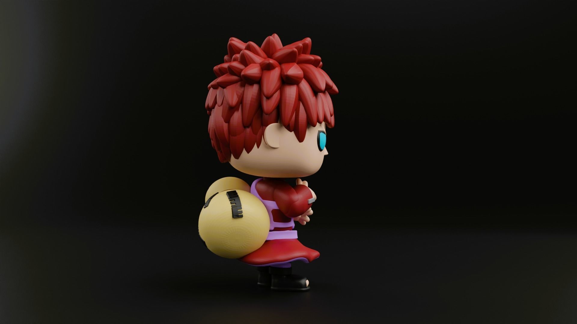 Gaara funko pop from the anime naruto shippuden 3D print model_8