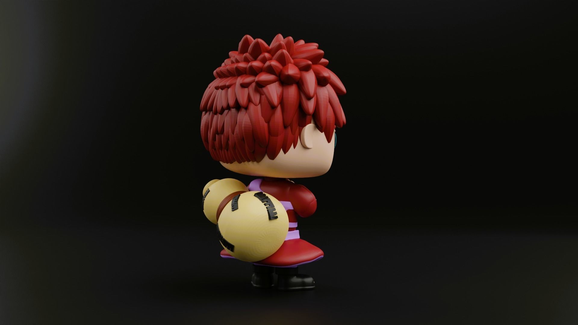 Gaara funko pop from the anime naruto shippuden 3D print model_9