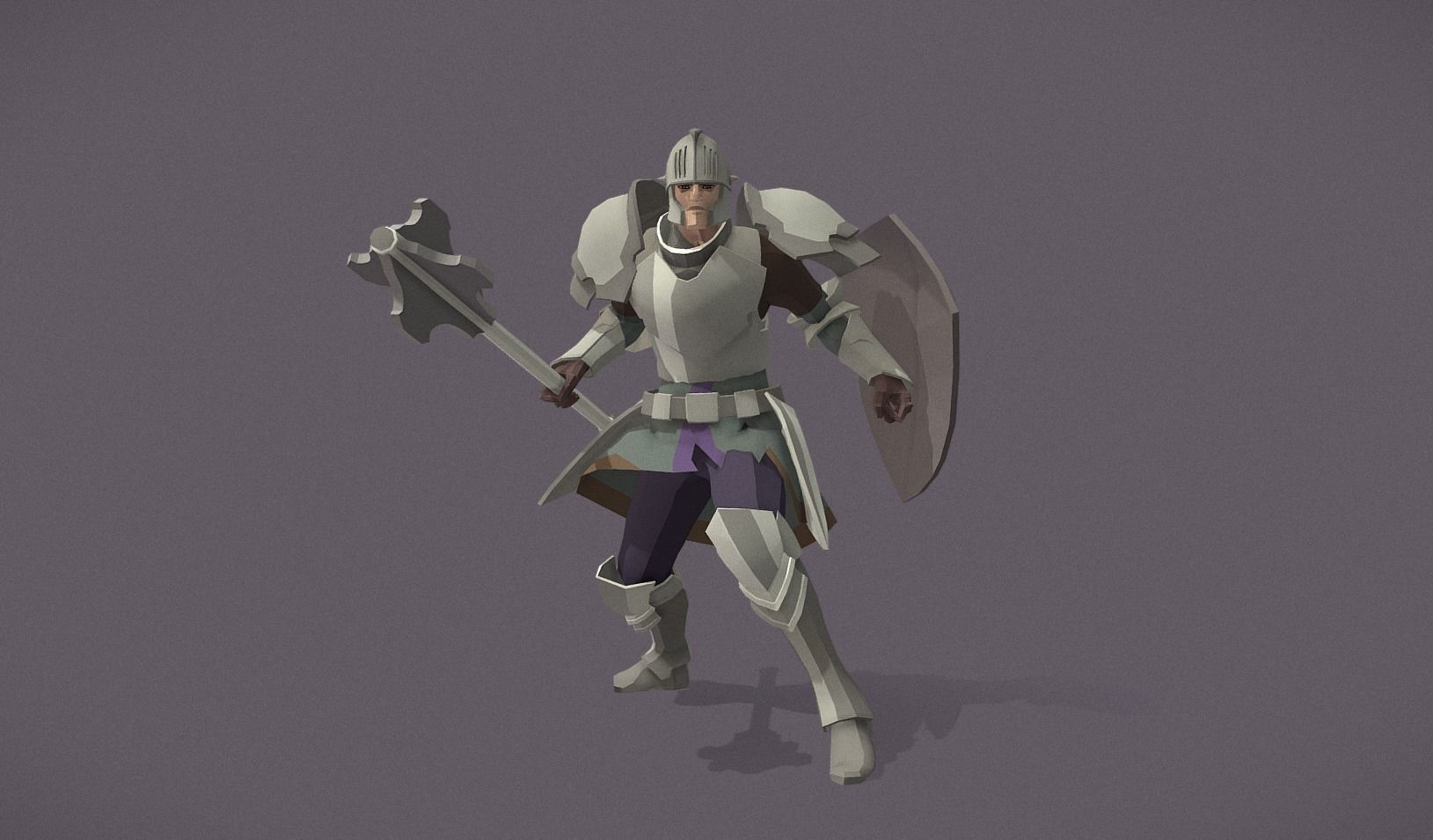 Polygon Art RPG - Valorblade Defender Low-poly 3D model_3