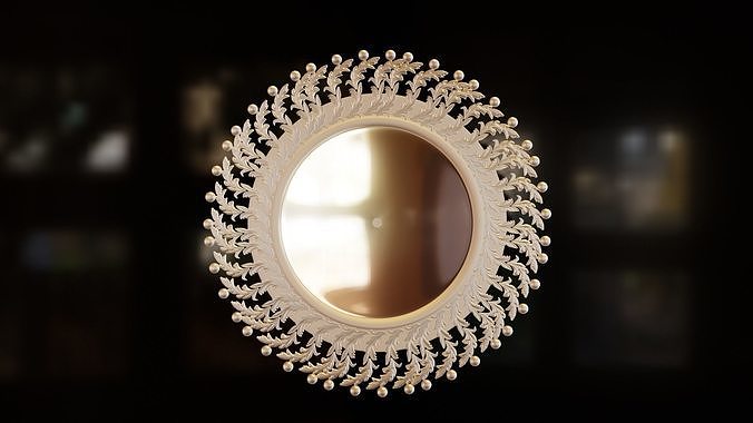 Carved classic mirror Frame 2 3D model