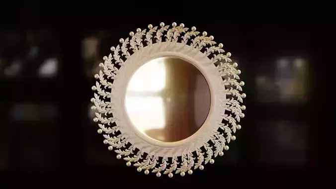 Carved classic mirror Frame 2 3D model