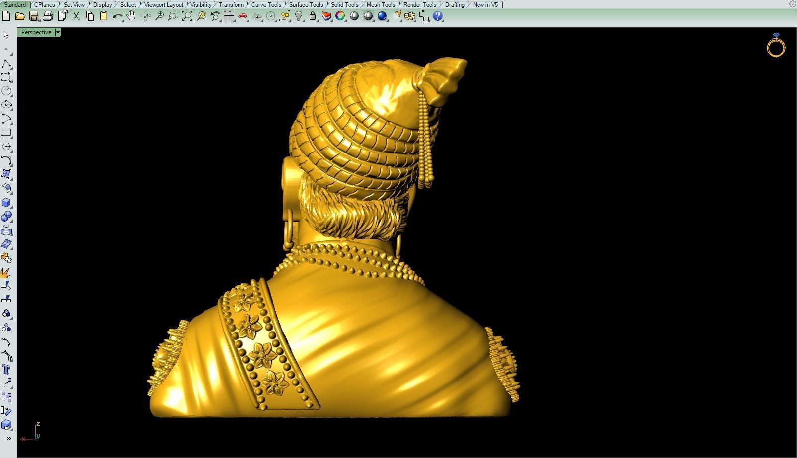 Shivaji Maharaj 3Dprint file 3D print model_7