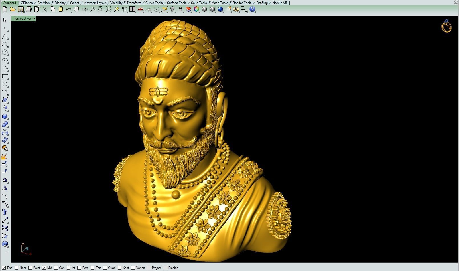 Shivaji Maharaj 3Dprint file 3D print model_4