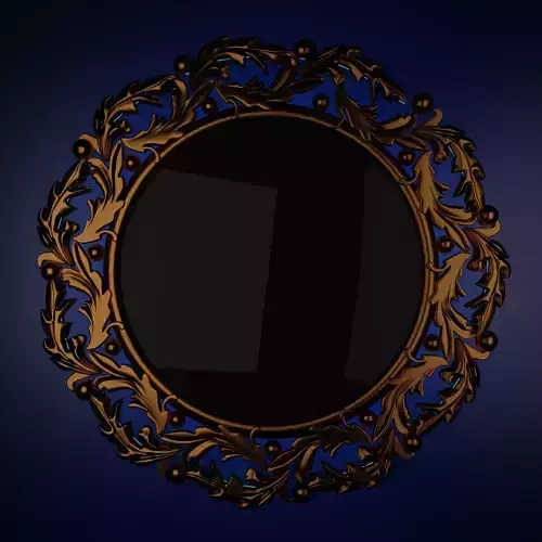 Carved  mirror sunburst Frame 2 3D model