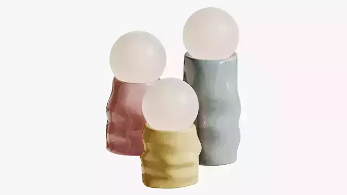 Table Lamp Handmade Ceramic Glossy Lamp