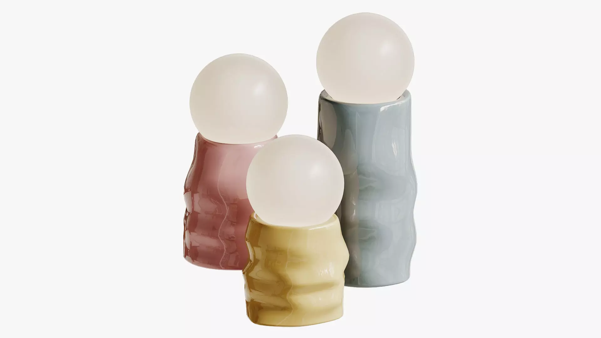 Table Lamp Handmade Ceramic Glossy Lamp 3D model