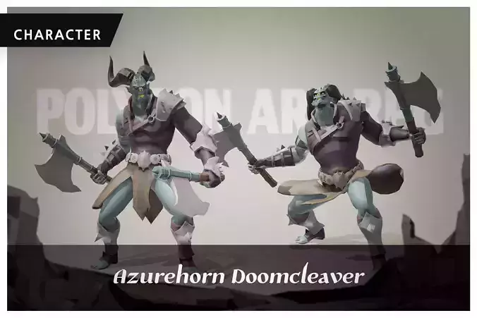 Polygon Art RPG - Azurehorn Doomcleaver
