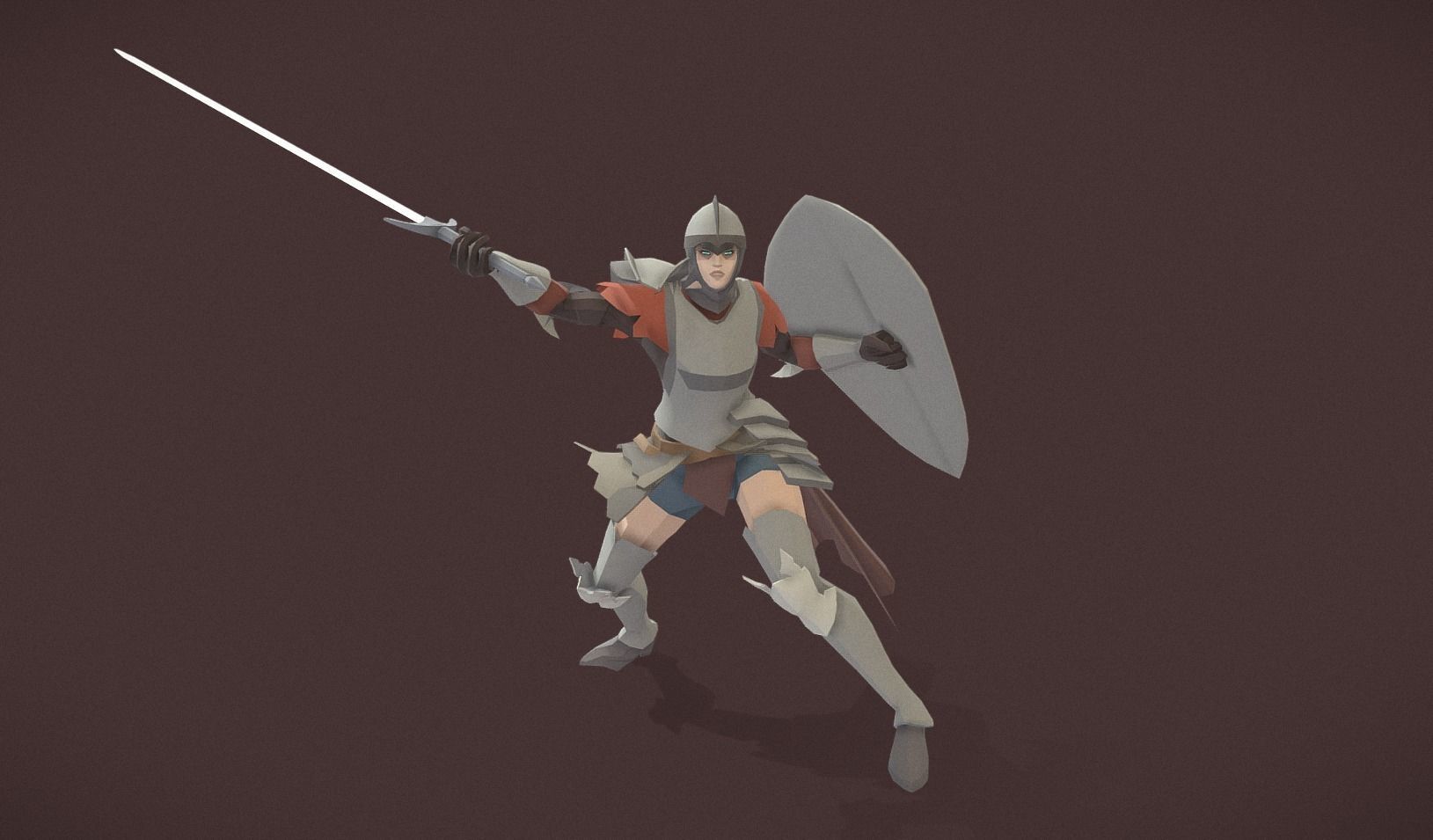Polygon Art RPG - Resolute Valkyrie Low-poly 3D model_5