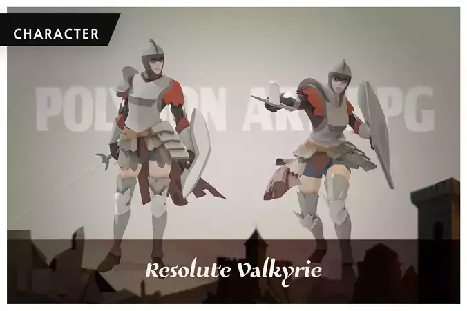 Polygon Art RPG - Resolute Valkyrie
