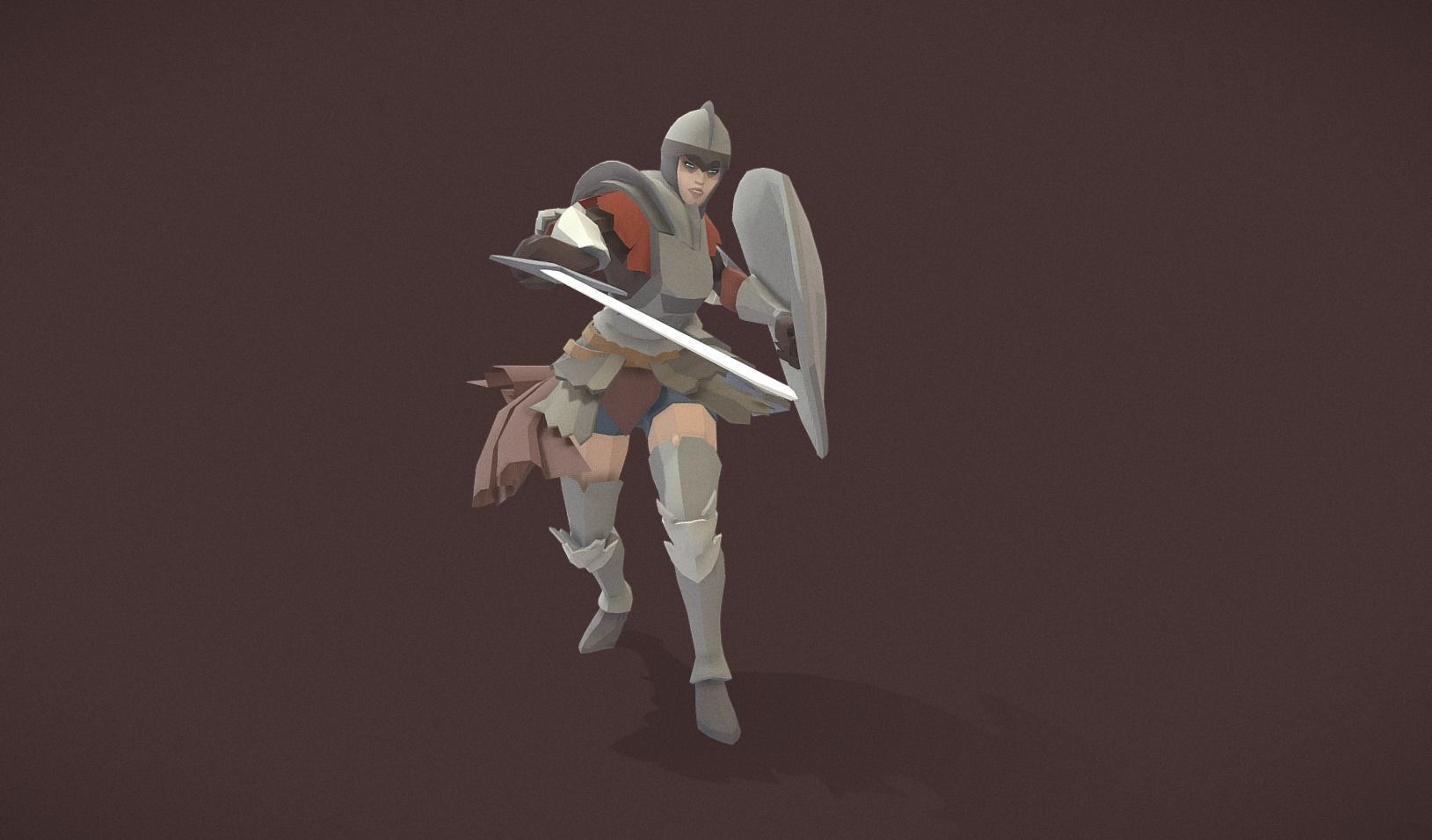 Polygon Art RPG - Resolute Valkyrie Low-poly 3D model_4