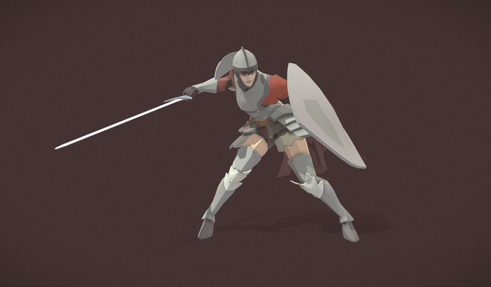 Polygon Art RPG - Resolute Valkyrie Low-poly 3D model_9