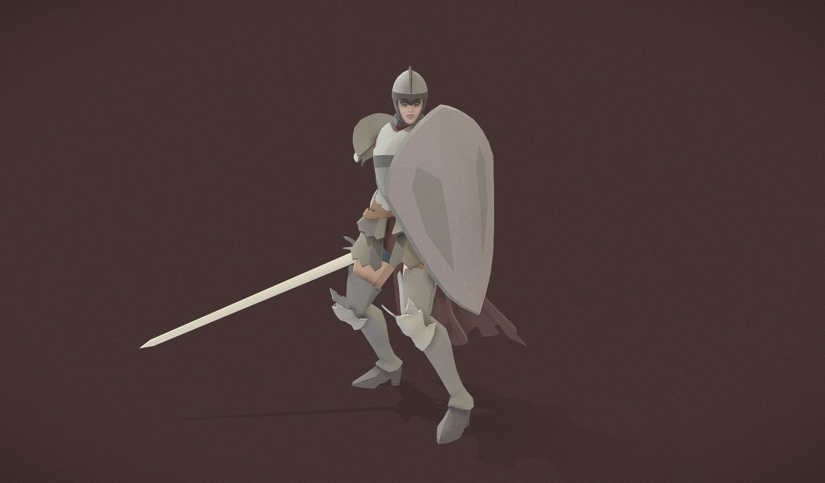 Polygon Art RPG - Resolute Valkyrie Low-poly 3D model_7