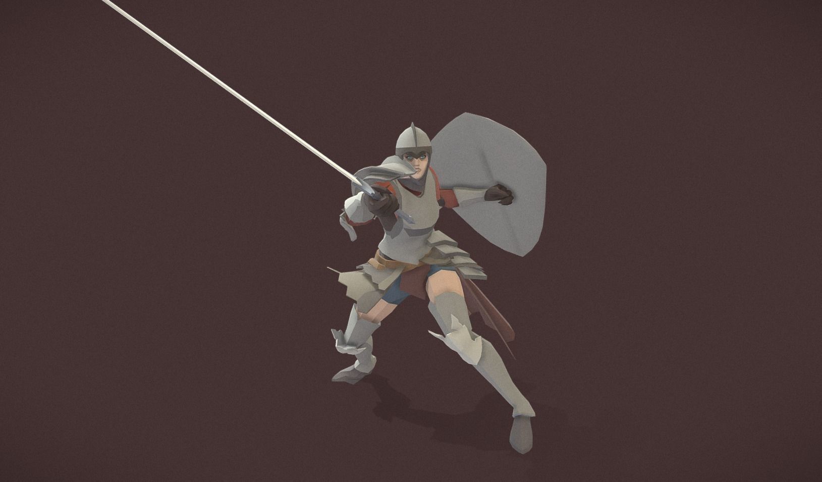 Polygon Art RPG - Resolute Valkyrie Low-poly 3D model_8