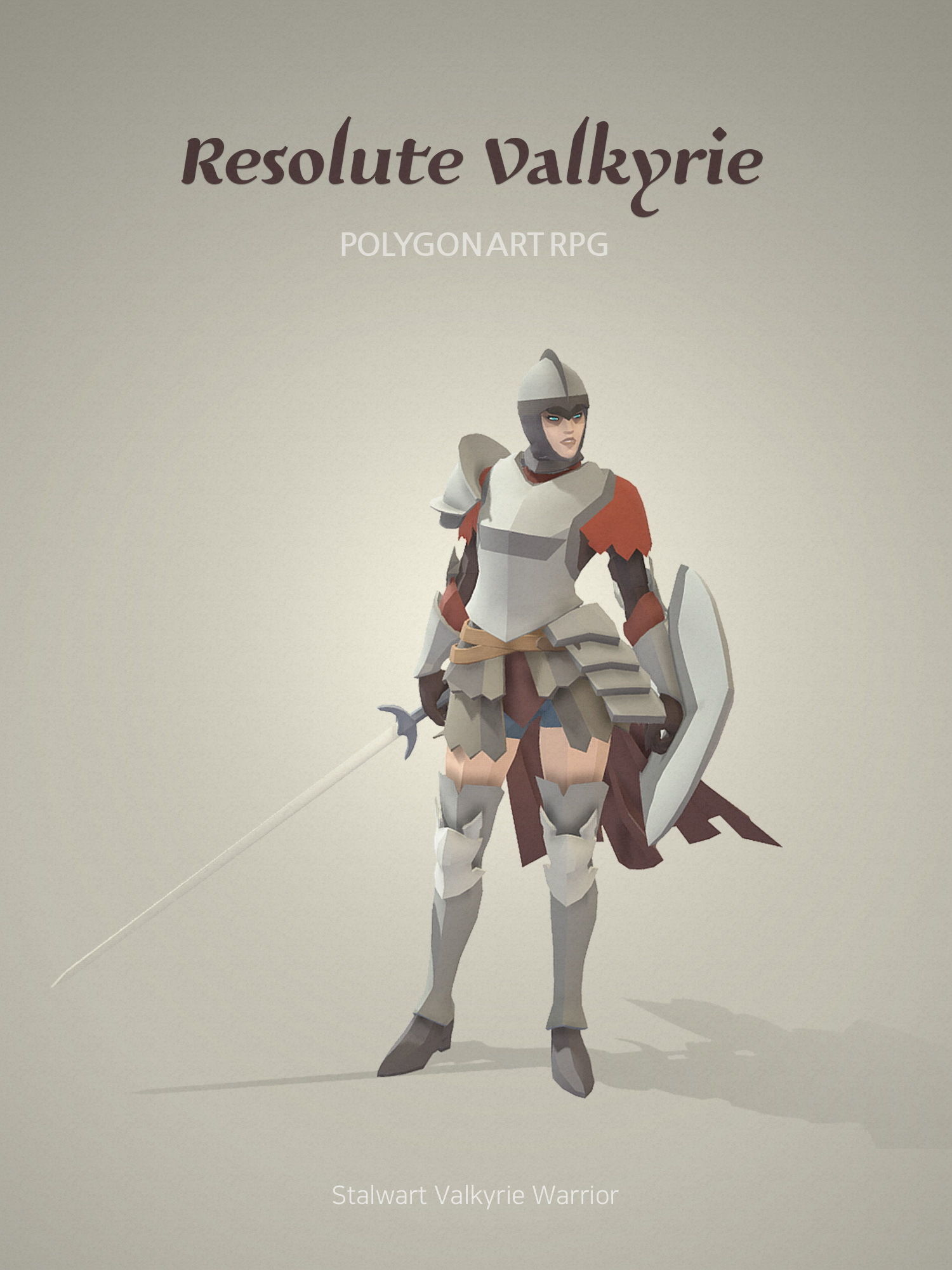 Polygon Art RPG - Resolute Valkyrie Low-poly 3D model_2