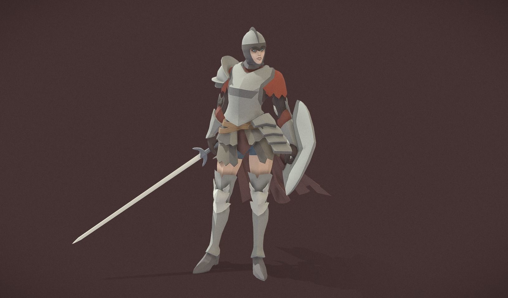Polygon Art RPG - Resolute Valkyrie Low-poly 3D model_6