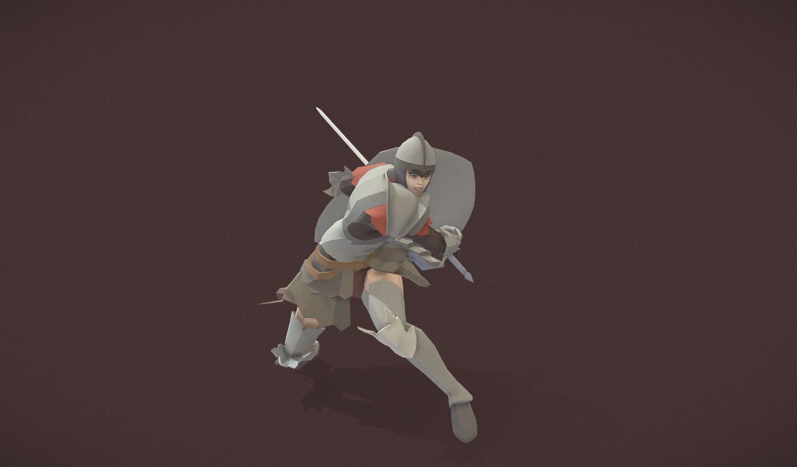 Polygon Art RPG - Resolute Valkyrie Low-poly 3D model_3