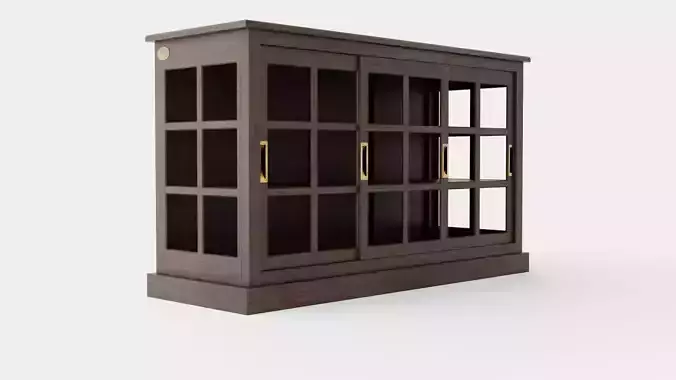 Seethrough LOW cabinet wenge