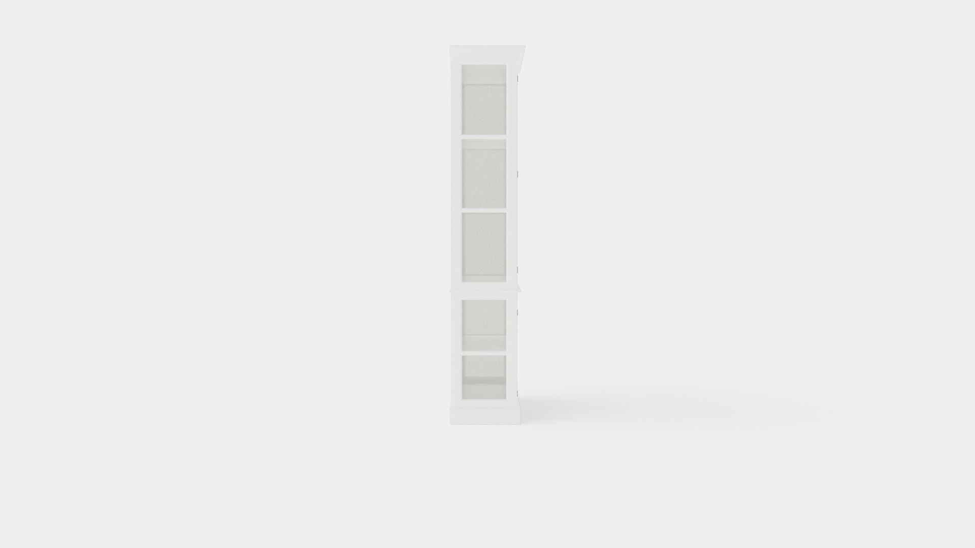 Seethrough display cabinet white Low-poly 3D model_2