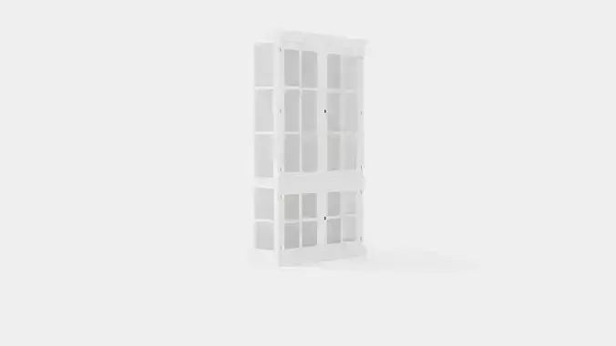 Seethrough display cabinet white