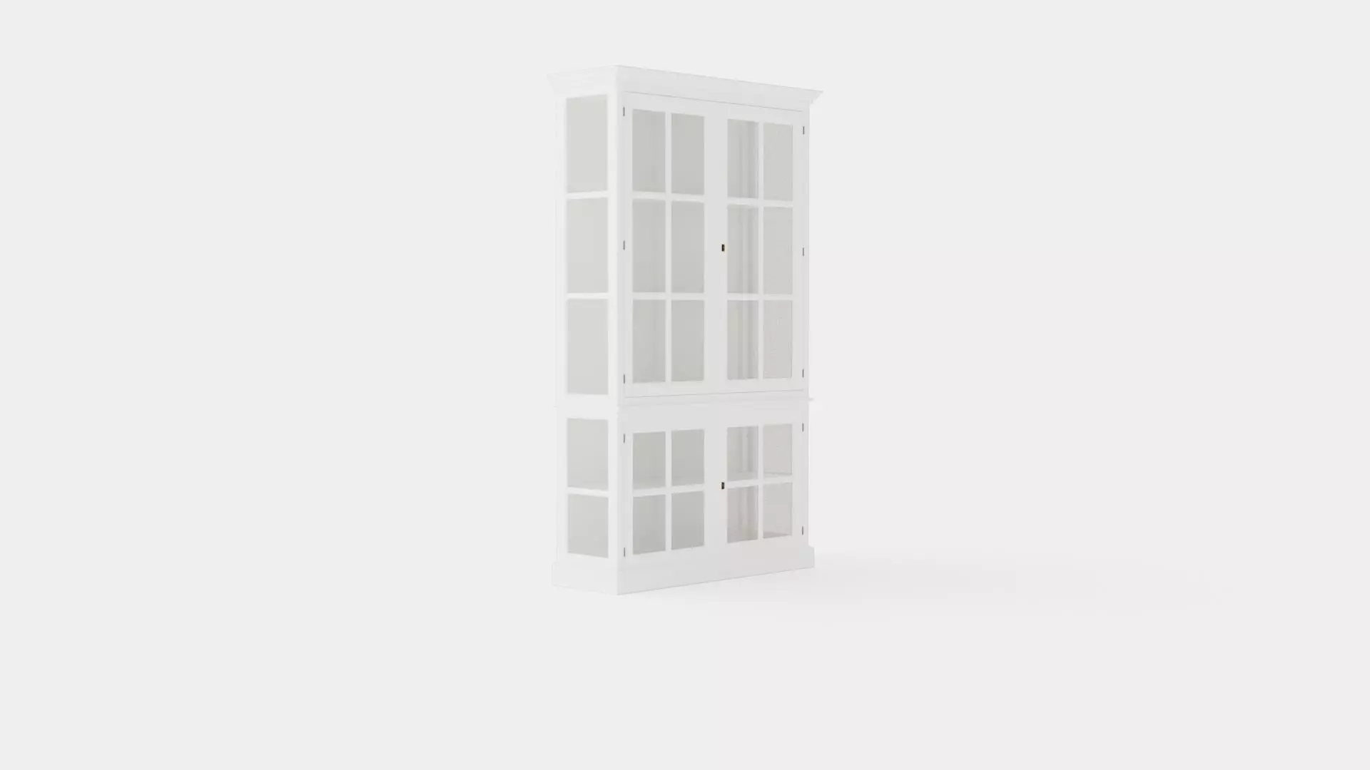 Seethrough display cabinet white Low-poly 3D model_0
