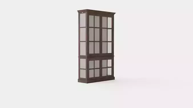 Seethrough display cabinet wenge