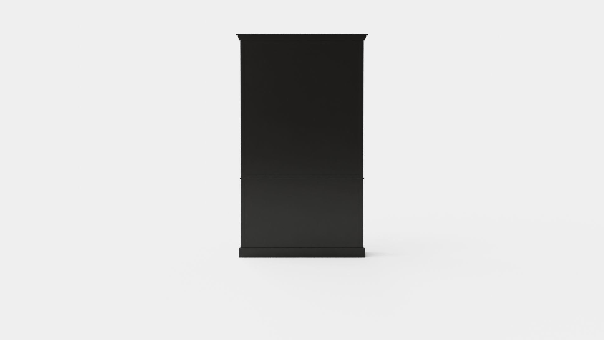 Seethrough display cabinet black Low-poly 3D model_4