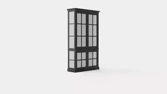 Seethrough display cabinet black