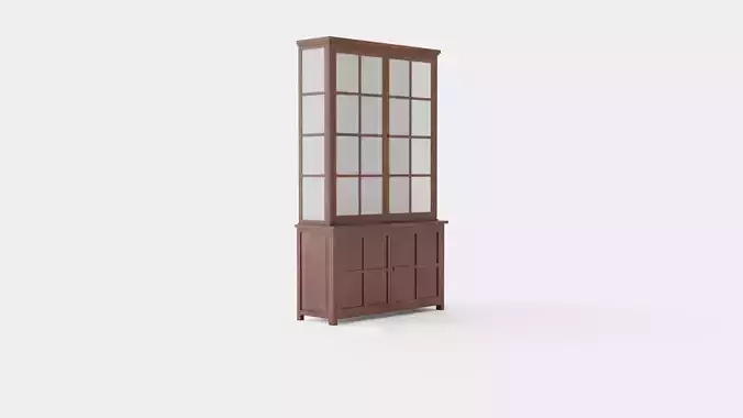 Rhode Island display cabinet rich brown