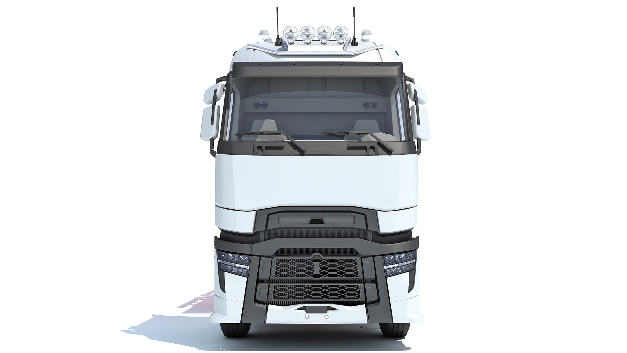 Car Carrier Semi Truck Trailer 3D model_10
