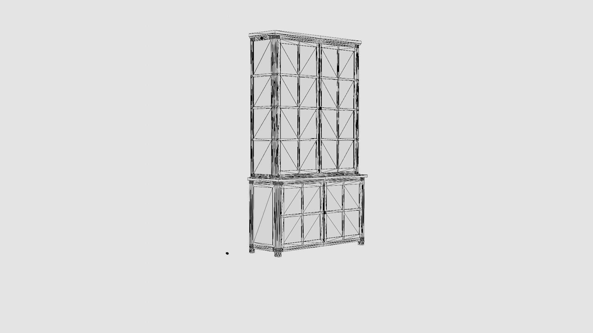 Rhode Island display cabinet black Low-poly 3D model_7