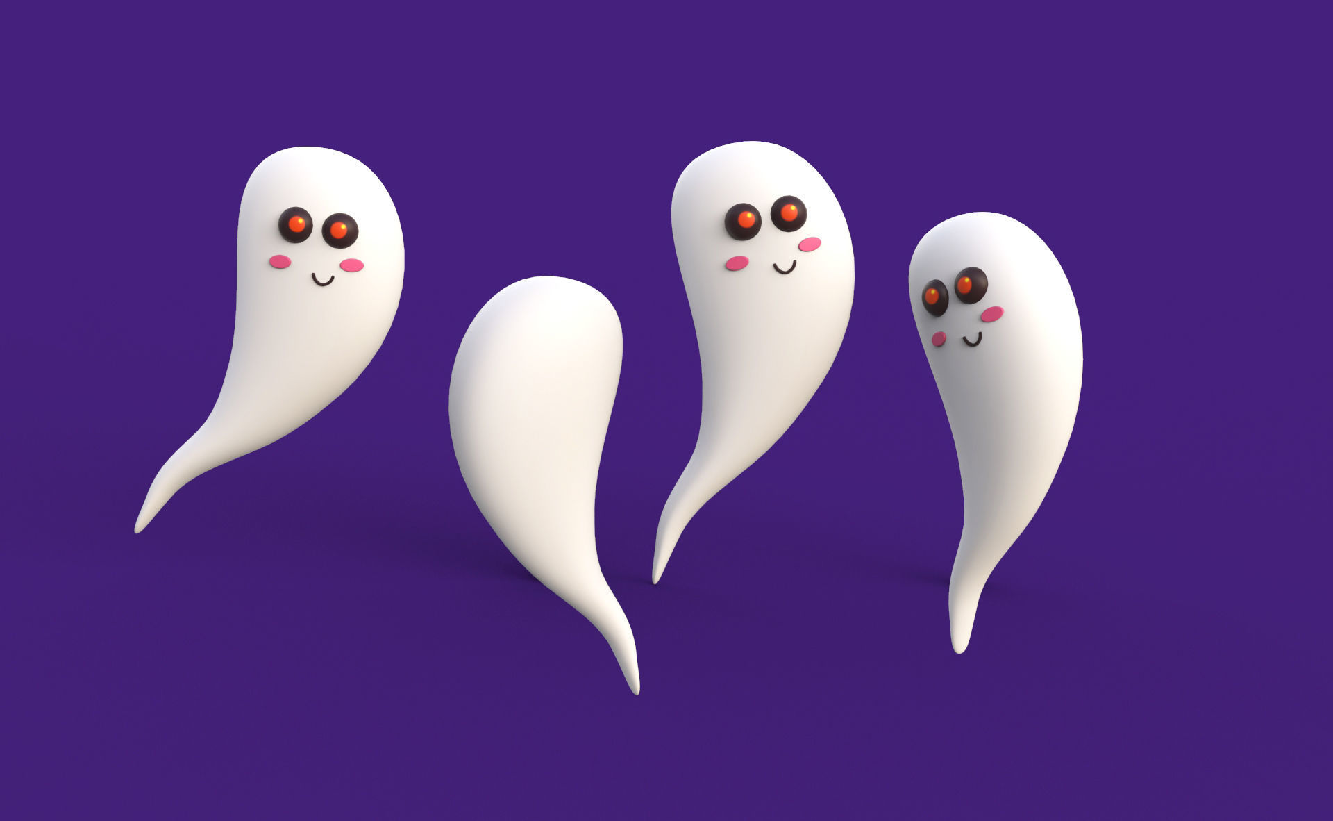 Prop107 Ghost Low-poly 3D model_1