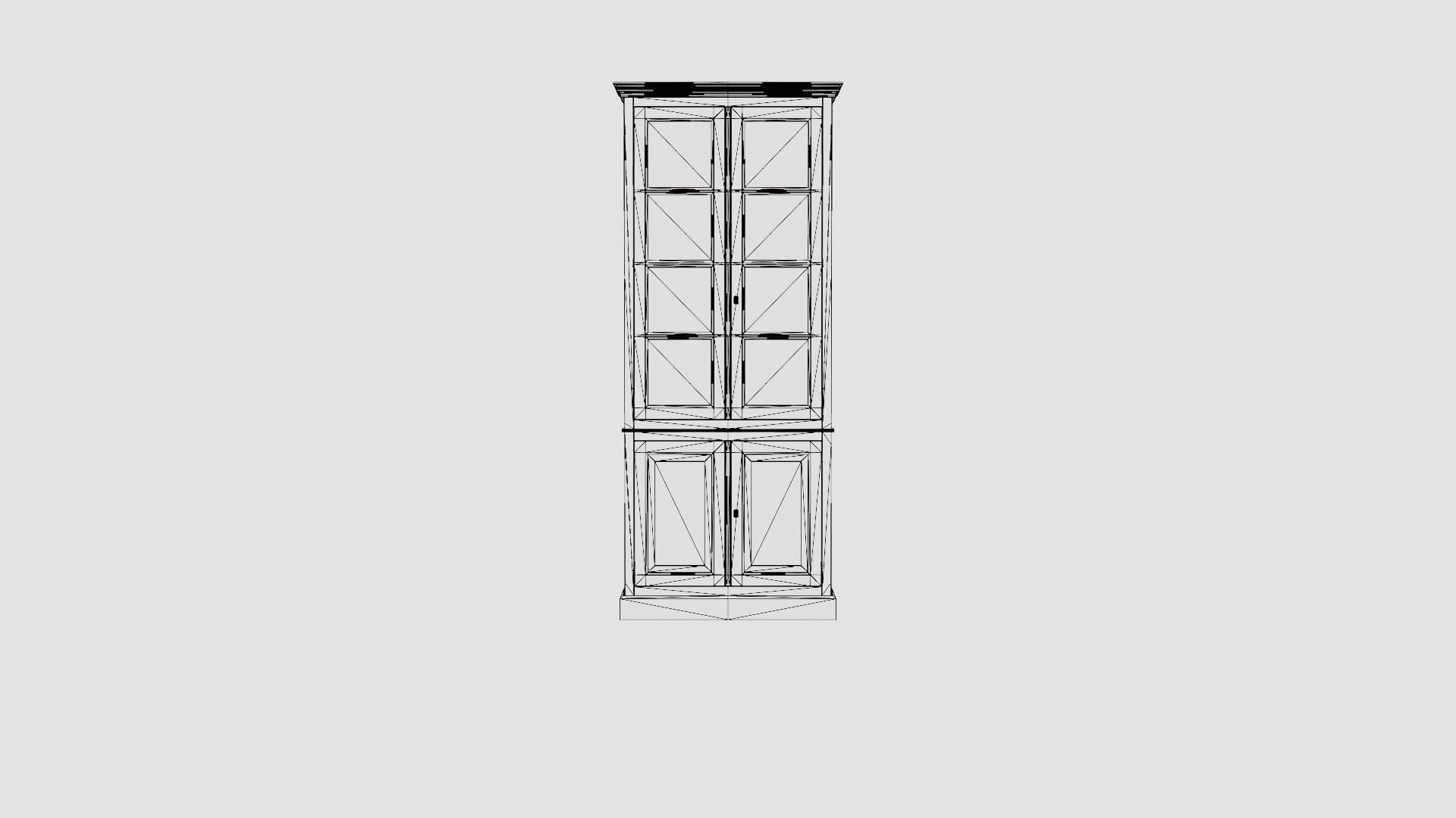 Nantucket display cabinet English Low-poly 3D model_6