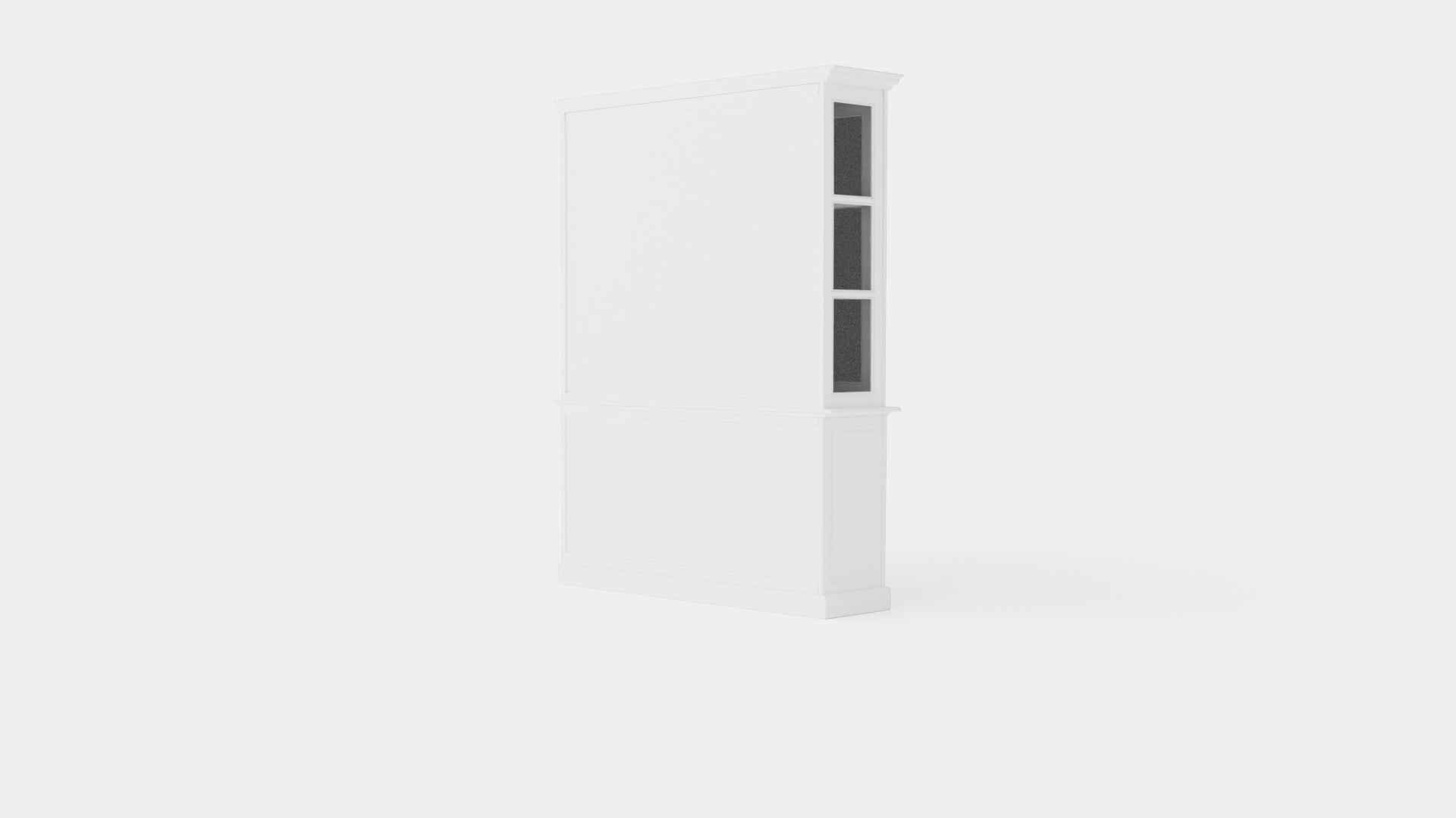 Assonet display cabinet white Low-poly 3D model_3