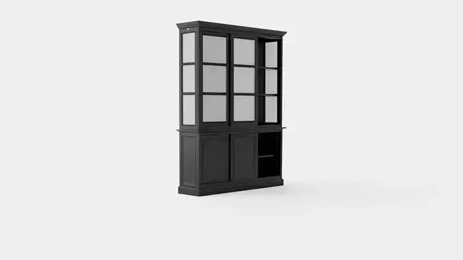 Assonet display cabinet black