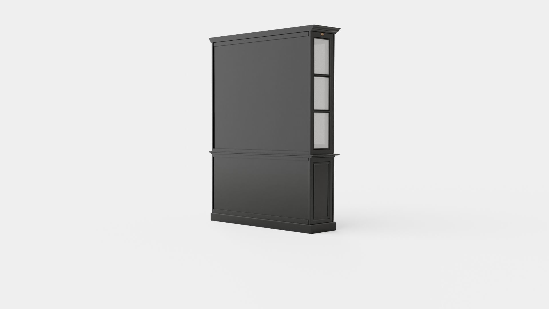 Assonet display cabinet black Low-poly 3D model_3
